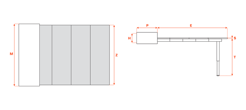 Load image into Gallery viewer, Salice Atim Mensola T-Able +39 technical drawing