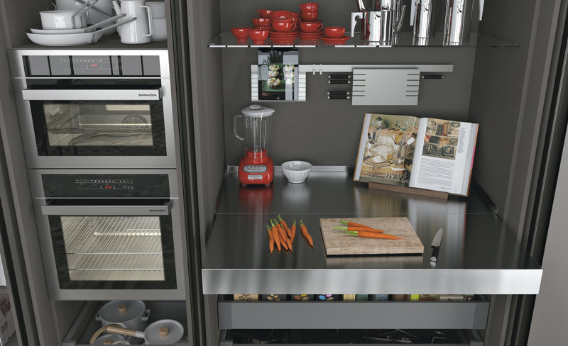 Load image into Gallery viewer, Salice Atim - OPLA PIANO ACCIAIO Pull-out worktop - With Stainless Steel Top