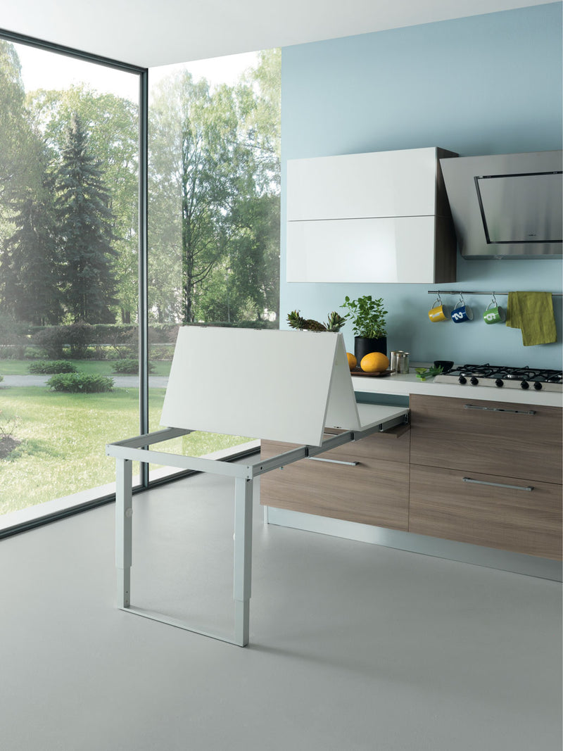 Load image into Gallery viewer, Salice Atim - PARTY Double-leg pull-out table from a drawer - Frame Only