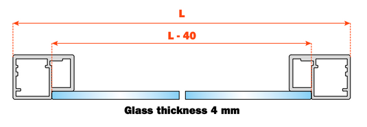 Salice Conecta Aluminium Profile 22mm - 3000mm - Bulk Pack of 12 Lengths