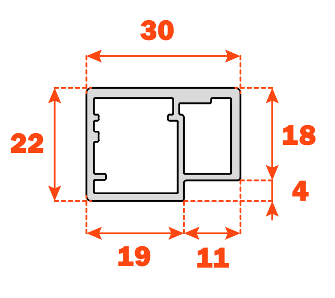 Load image into Gallery viewer, Salice Conecta 22mm Aluminium Profile - 2950mm - Individual Lengths
