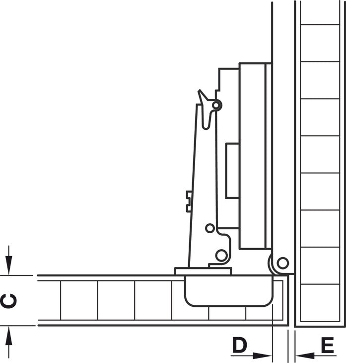 Load image into Gallery viewer, Inset Hinge Set for Accuride 1432 (Pivot Sliding Pocket Door Gear)