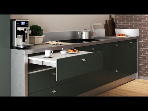 Load and play video in Gallery viewer, Salice Atim - SHOT +39 Pull-out worktop from drawer - Frame Only