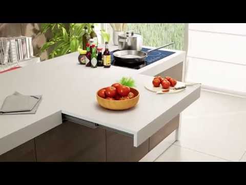 Load and play video in Gallery viewer, Salice Atim Sandwich pull-out worktop video