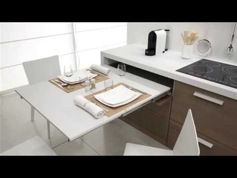 Salice Atim - LUNCH Pull-out table from drawer - Frame Only