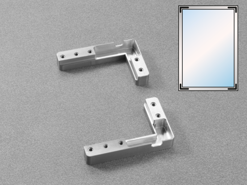 Load image into Gallery viewer, Salice Corner Connectors for Air & Conecta Aluminium Door Profile - Pack of 4 - DEL6BSFV02