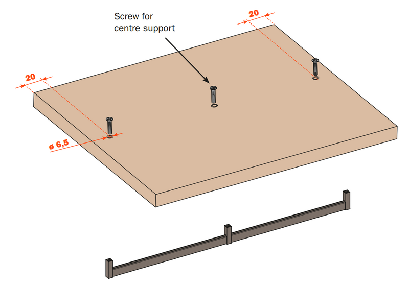 Load image into Gallery viewer, Salice Excessories Hanger Rail Centre Support to suit Straight End Supports
