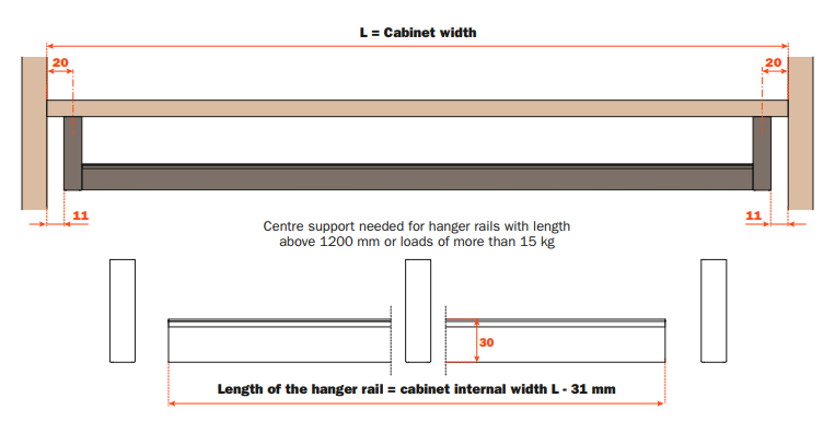 Load image into Gallery viewer, Salice Excessories Hanger Rail