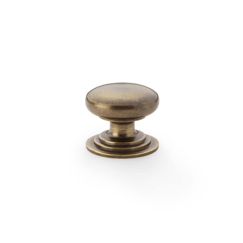 Load image into Gallery viewer, Alexander and Wilks Waltz Round Cupboard Knob on Stepped Rose