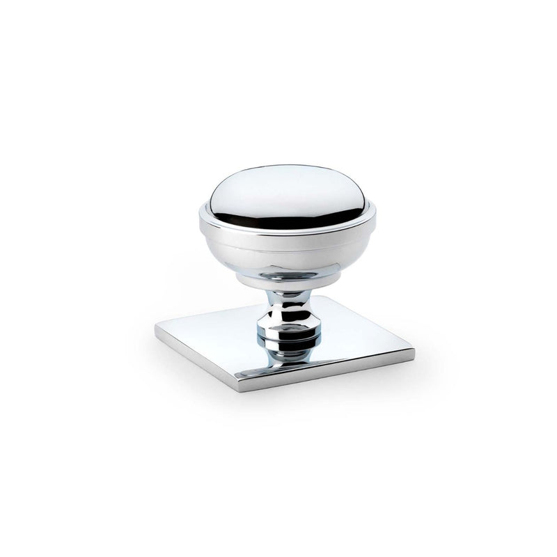 Load image into Gallery viewer, Alexander and Wilks Quantock Cupboard Knob on Square Backplate