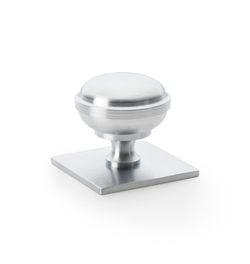 Load image into Gallery viewer, Alexander and Wilks Quantock Cupboard Knob on Square Backplate