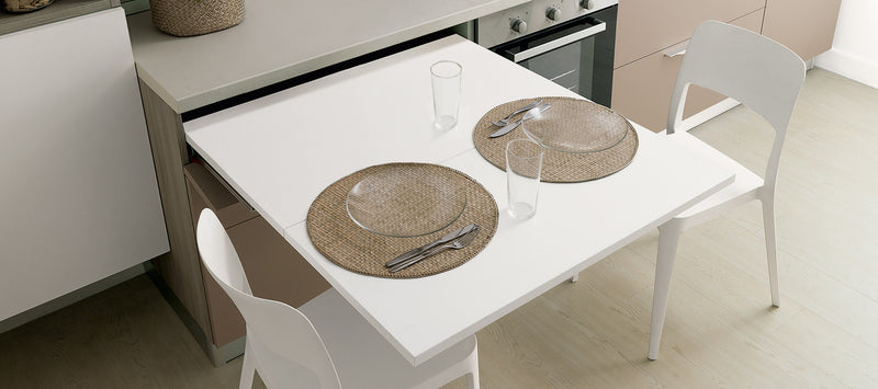 Load image into Gallery viewer, Salice Atim Lunch Reverse pull-out table in a kitchen
