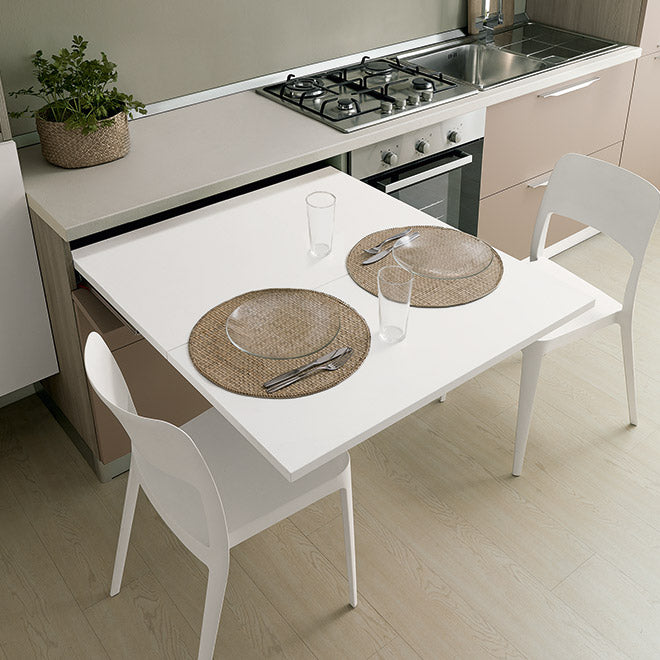 Load image into Gallery viewer, Salice Atim Lunch Reverse pull-out drawer table extended
