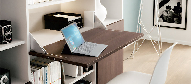 Load image into Gallery viewer, Salice Atim Desk in a kitchen setting

