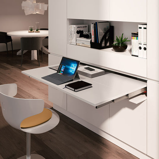 Salice Atim Lunch +39 pull-out drawer table extended