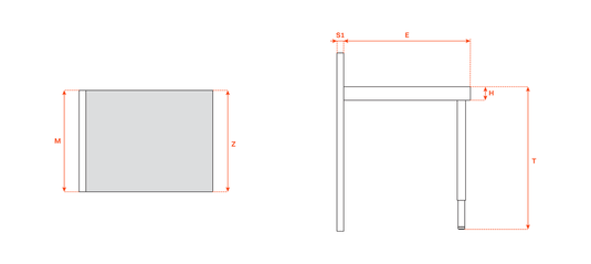 Salice Atim Just technical drawing