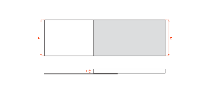 Load image into Gallery viewer, Salice Atim Breakfast Top technical drawing, 2400mm depth
