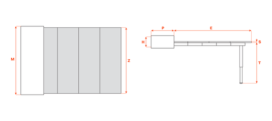 Salice Atim Mensola T-Able +39 technical drawing