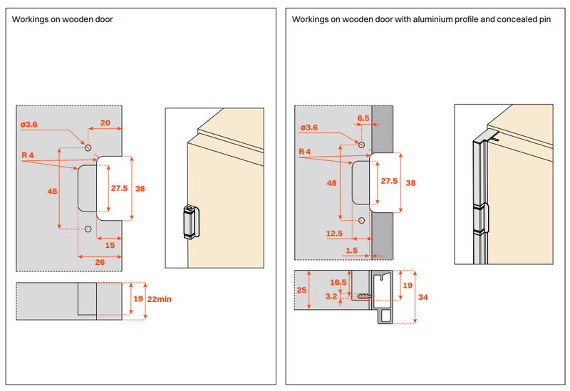 Load image into Gallery viewer, Salice Conecta Concealed Hinge – CQAIJE Series (180° Opening)
