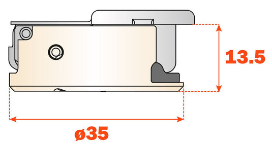 Salice Silentia+ Series 700 Soft Close Inset 110° Hinge 45mm Centres - C7A6PE9