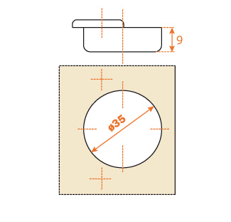 Load image into Gallery viewer, Salice Universal Sprung Hinge 110° for Wooden Doors - CBA2AC9
