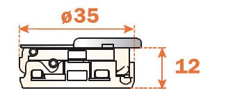 Salice Silentia+ Series 100 Integrated Soft Close Full Overlay 0mm Crank 105°  Hinge