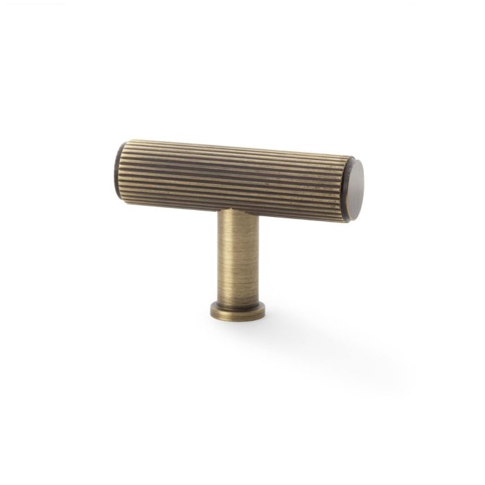 Load image into Gallery viewer, Alexander and Wilks Crispin Reeded T-bar Cupboard Knob
