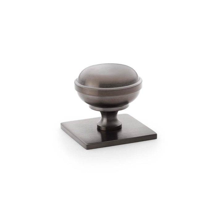 Alexander and Wilks Quantock Cupboard Knob on Square Backplate